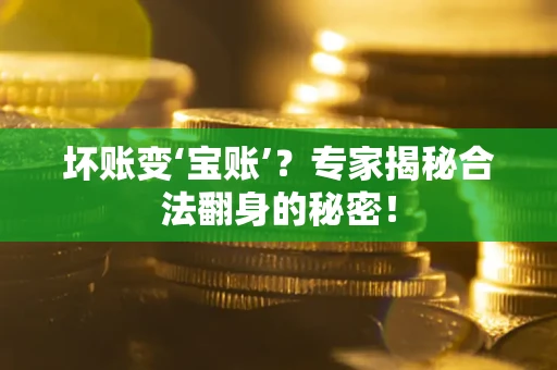 济南坏账变‘宝账’？专家揭秘合法翻身的秘密！