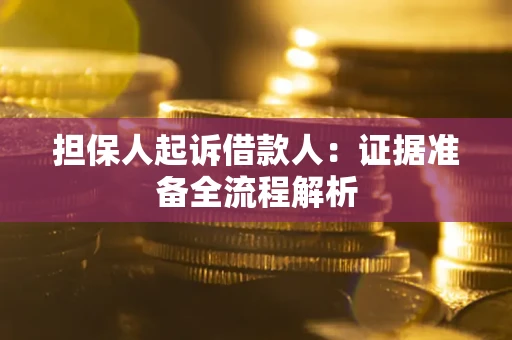 济南担保人起诉借款人：证据准备全流程解析